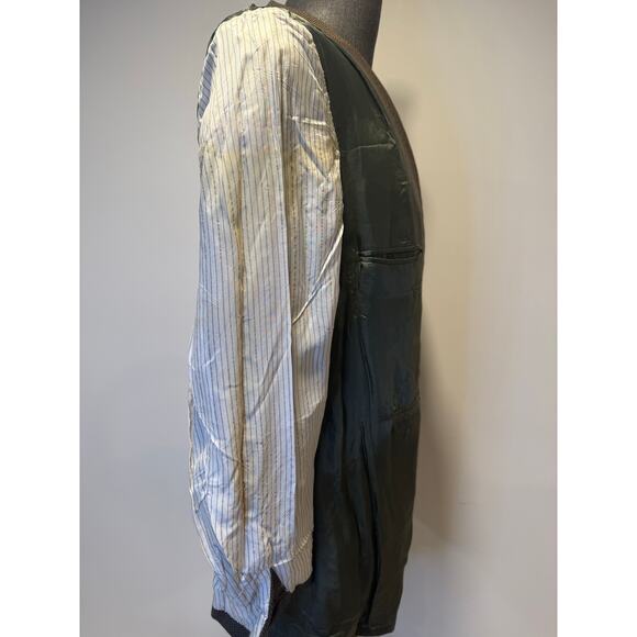 Oxxford Clothes Men's Cashmere Suit Jacket Sport Coat Brown Herringbone Sz 43 JL - Picture 14 of 16